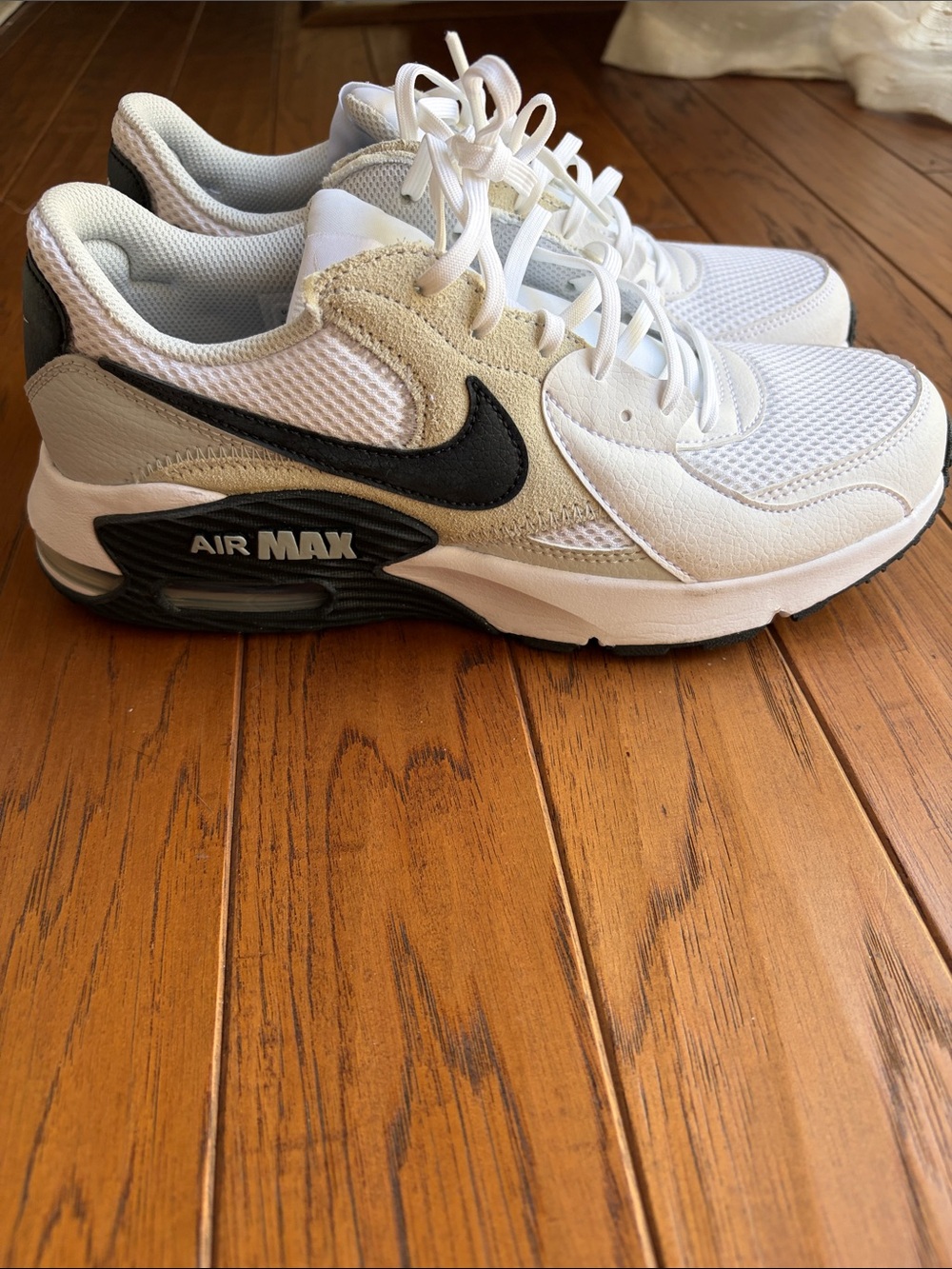 Nike White Black Tan Air Max Sneakers